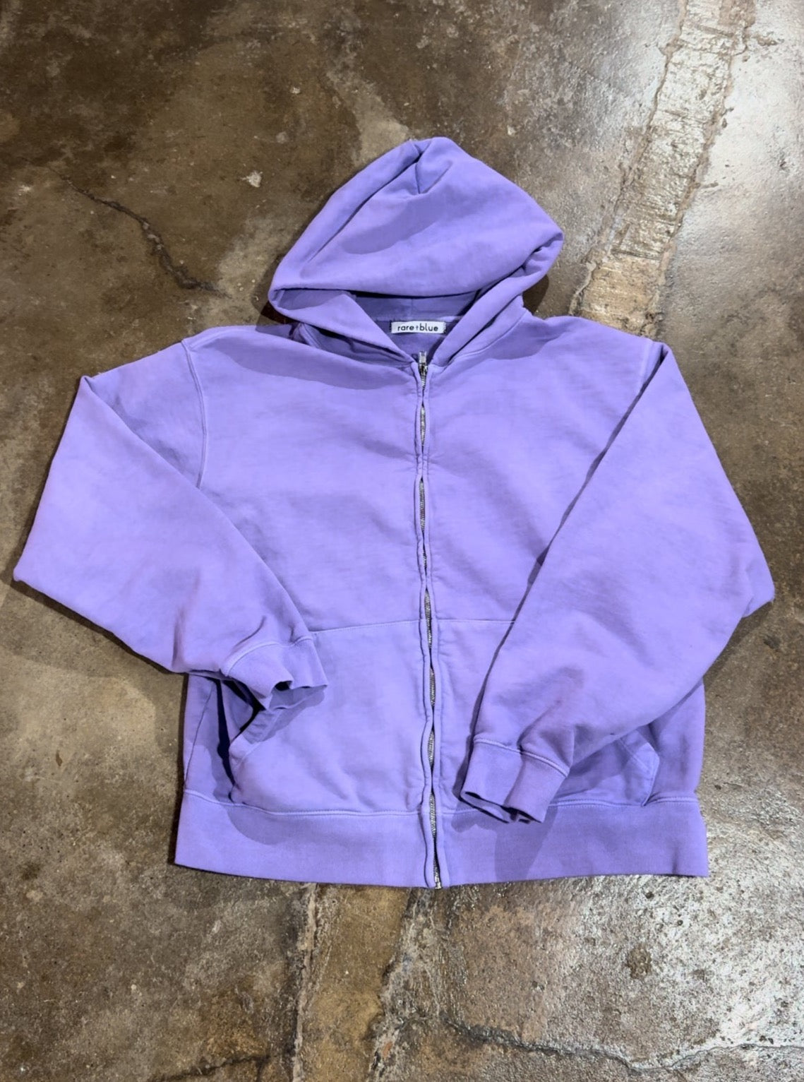 Custom Dye Zip-Up Hoodie - Purple