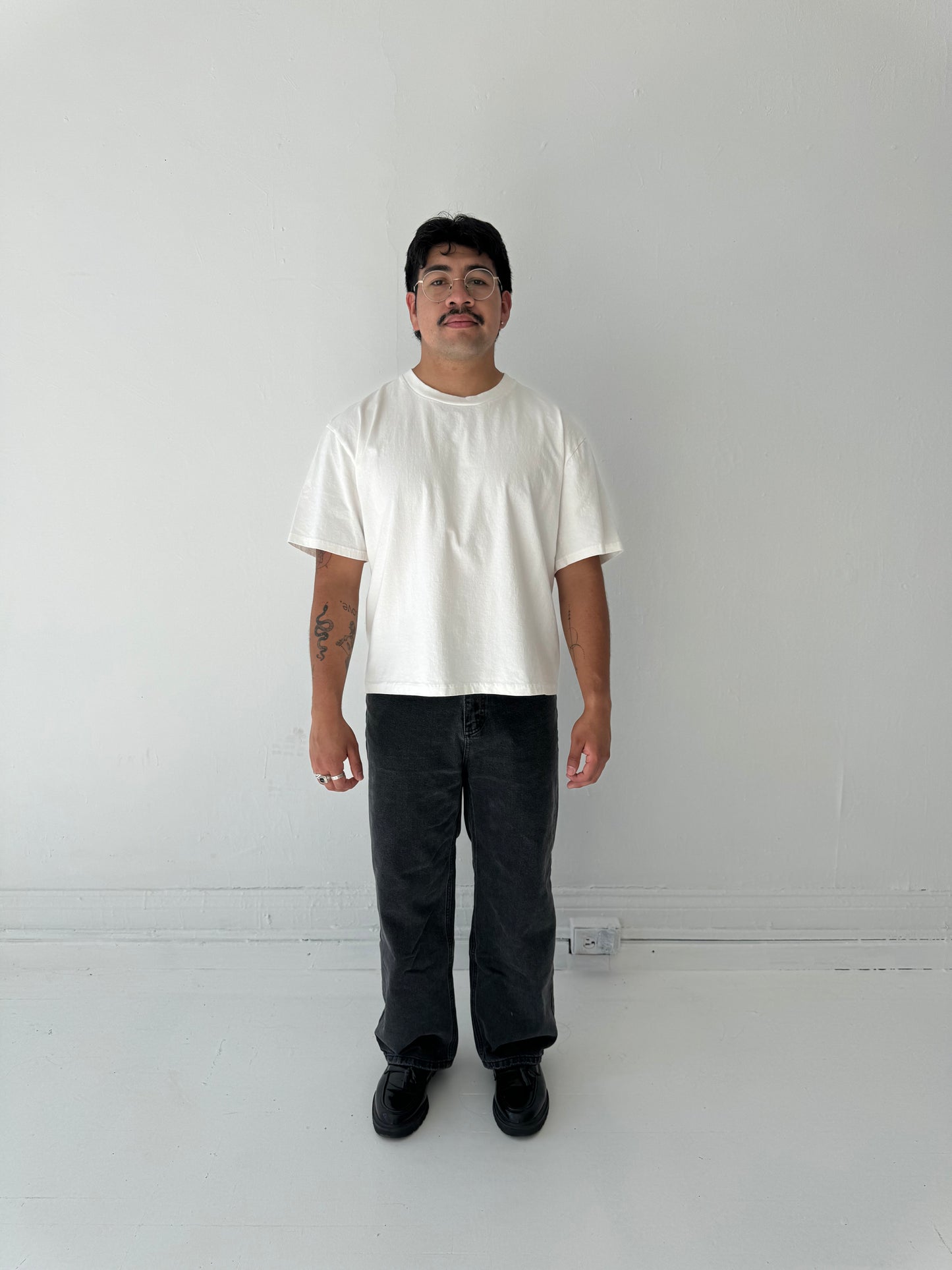 Oversize Crop T-Shirt - White