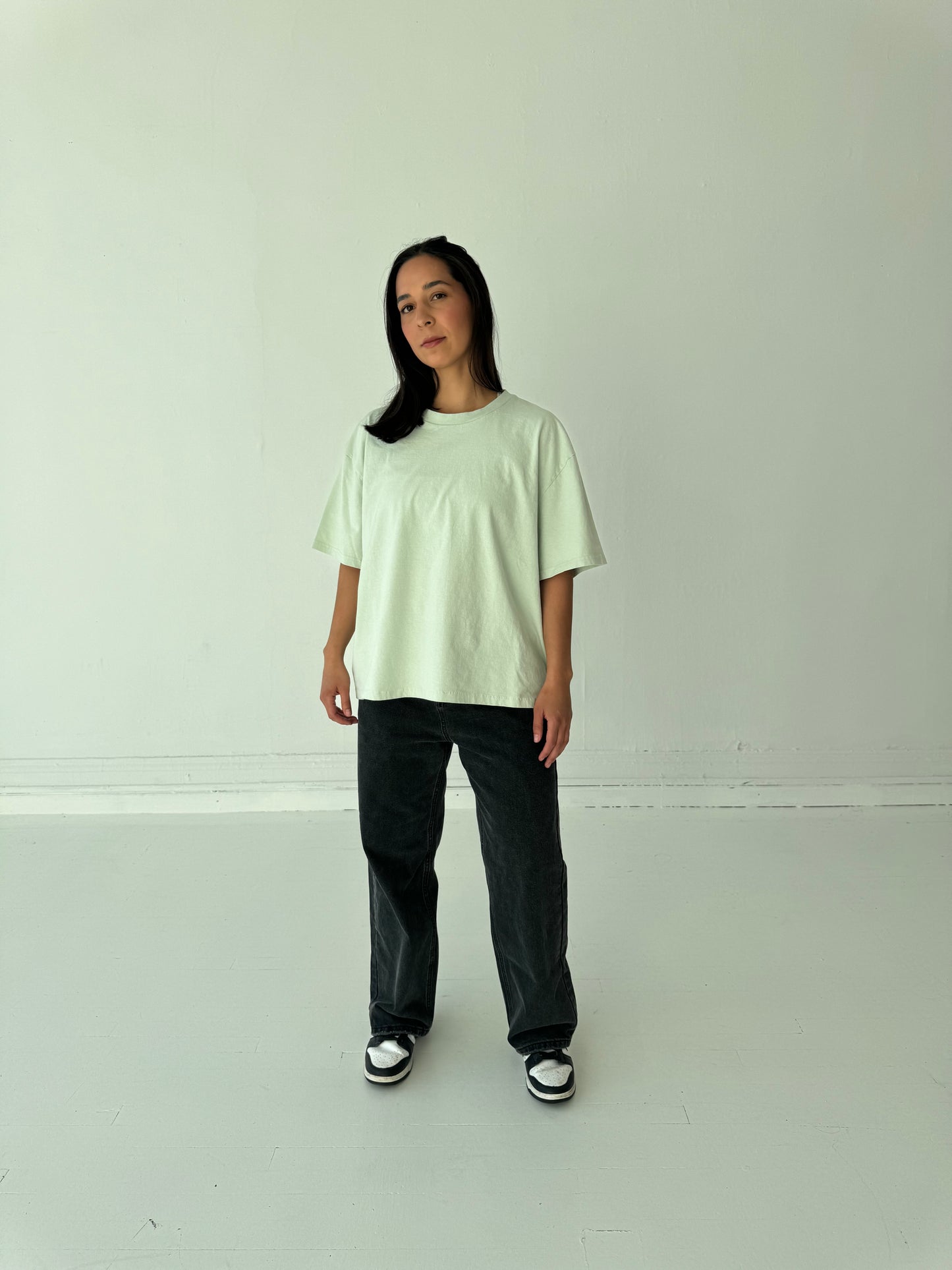 Oversize Crop T-Shirt - Aloe Green